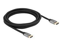Ultra High Speed - HDMI kabel - HDMI s piny (male) do HDMI s piny (male) - 3 m - trojnásobně stíněný - šedá - kontakty osvětlené zlatou barvou, podpora 8K60Hz (7680 x 4320)