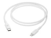Kabel Lightning - USB-C s piny (male) do Lightning s piny (male) - 1 m - bílá