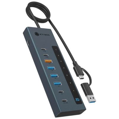 RAIDSONIC ICY BOX 9v1, USB Hub, USB-C/A 3.2 Gen2