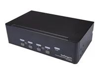 4 port - 4K 60Hz - Dual Monitor KVM - DisplayPort Switch - KVM DisplayPort - Desktop KVM Switch (SV431DPDDUA2) - Přepínač KVM / audio / USB - 4 x KVM / zvuk / USB - 1 místní uživatel - desktop, Lze montovat do rozvaděče