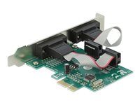 Sériový adaptér - PCIe 1.1 nízký profil - RS-232 x 2 - zelená