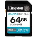 KINGSTON Canvas Go! Plus SD karta, 64 GB, 200MB/s