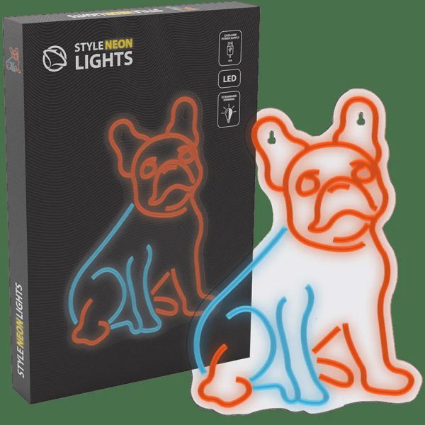 MANTA Pes buldoček, LED Neon plexi dekorace