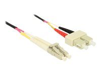Síťový kabel - multirežim LC (M) do SC několik režimů (M) - 0.5 m - 1.8 mm - optické vlákno - 50 / 125 mikron - OM4 - fialová
