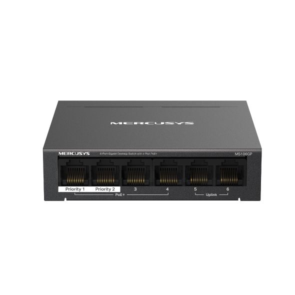Mercusys MS106GP 6xGb desktop switch 4xPoE+