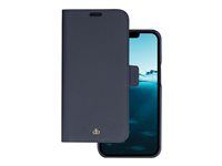 Pouzdro s klopou pro mobilní telefon - písmové hnědé úplety z udržitelné kůže - modrá pacifik - pro Apple iPhone 14 Pro