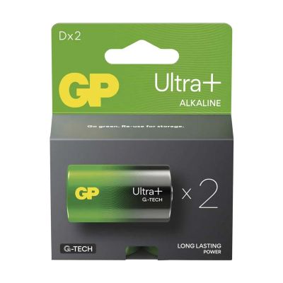 Baterie D (LR20) alkalická GP Ultra Plus 2 ks