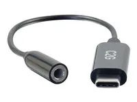 USB C to AUX Cable - USB C to Headphone Jack - Adaptér USB-C/jack sluchátek - USB-C s piny (male) do mini-phone stereo 3.5 mm se zdířkami (female) - 15.2 cm