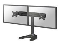 Stojan - plný pohyb - pro 2 LCD displeje - černá - velikost obrazovky: 19"-30" - stolní stojan, průchodka, upevnitelné na stůl