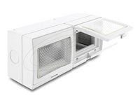 Delock - Easy 45 - socket-outlet housing - surface-mounted housing, IP55, waterproof - 6 modulu - šedá