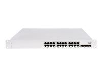Přepínač - řízený - 24 x 10/100/1000 (PoE+) + 4 x 10Gb Ethernet SFP+ - Lze montovat do rozvaděče - PoE+ (370 W) - pro P/N: MA-CBL-100G-1M, MA-CBL-100G-3M, MA-CBL-100G-50CM, MA-SFP-10GB-ER, MA-SFP-10GB-ZR
