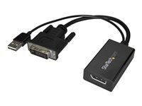 USB Power - 1920 x 1200 - DVI to DisplayPort Converter - Video Adapter - DVI-D to DP (DVI2DP2) - Video adaptér - dva spoje - DVI-D (M) do DisplayPort (F) - USB napájení
