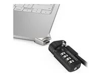 Nástavec zámku bezpečnostního slotu - with combination cable lock (corner lock) - stříbrná - pro Apple MacBook Neo