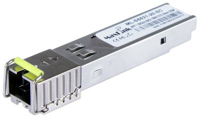 MaxLink 1.25G SFP optický modul, WDM(BiDi), SM, Tx 1550/Rx1310nm, 20km, 1x SC konektor, DDM