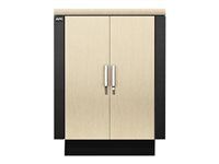 Rozvaděč stojanový - s jednotka pro rozvod energie - light oak - 18U - 19"