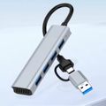 MEGATECH, 4x USB (2,3) Hub, USB-C/USB-A