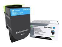 Vysoká výtěžnost - azurová - originální - kazeta s barvivem LCCP - pro Lexmark CS417dn, CS517de, CX417de, CX517de