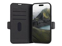 Pouzdro s klopou pro mobilní telefon - polyuretan (PU), plast - černá - pro Apple iPhone 16 Pro