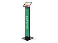 Compulocks Universal Tablet Magnetic Brandable Floor Stand - Stojan - pro tablet - brandable, magnetic - cerná - montážní rozhraní: 100 x 100 mm - podlahové provedení, montáž na podlahu