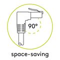 Kabel UTP RJ45/RJ45 GOOBAY 51562 0,25 m úhlový