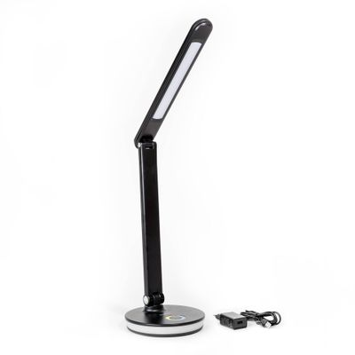 Platinet PDL400RGBB stolní LED lampa 12W stmívatelná, dotykové ovládání, USB port, černá