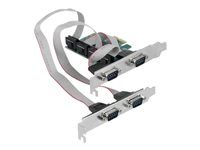 Sériový adaptér - PCIe 1.1 nízký profil - RS-232 x 4 - zelená