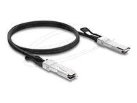 Delock - Kabel pro prímé pripojení 100GBase - QSFP28 (M) do QSFP28 (M) - 2 m - 4.5 mm - diaxiální - IEEE 802.3bj - pasivní - cerná