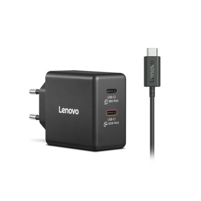 Lenovo Dual USB-C 65W GaN Charger
