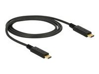 USB kabel - USB-C (M) do USB-C (M) - USB 3.1 Gen 2 - 3 A - 1 m - černá