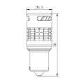 Autožárovka LED BAU15S 12V CARCLEVER 30LED 3020SMD oranžová 2ks