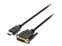 Kabel adaptéru - DVI-D s piny (male) do HDMI s piny (male) - 1.83 m - dvojnásobně stíněný - černá - pasivní, křídlové šrouby