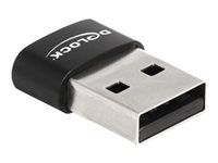 USB adaptér - USB (M) do USB-C (F) - USB 2.0 - 3 V - 5 A - černá