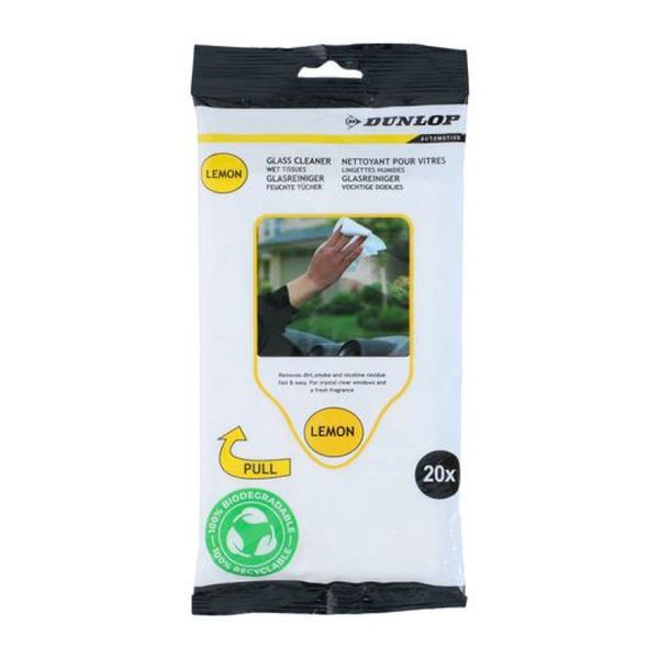 Vlhčené ubrousky na sklo DUNLOP Lemon 20ks