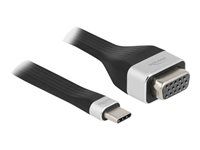 Video adaptér - USB-C (M) do HD-15 (VGA) (M) - Thunderbolt 3 - 13 cm - černá, stříbrná