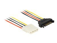 Adaptér napájení - 4 pinové interní napájení (F) do SATA napájení (M) - 20 cm