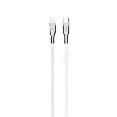 FIXED Opletený kábel USB-C/Light., 1.2m