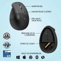 LOGITECH LIFT Vertical ERGONOMIC, Bezdrôtová myš C