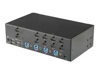 4K 30Hz - 4 PC Mac Computer KVM Switch Box for HDMI Display (SV431DHD4KU) - Přepínač KVM / audio / USB - 4 x KVM / zvuk / USB - Lze montovat do rozvaděče