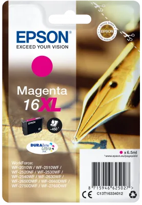 Epson Singlepack Magenta 16XL DURABrite Ultra Ink