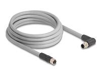M12 Cable L-coded 5 pin male right angle