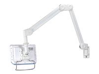 Držák - plný pohyb - pro Displej LCD - zdravotní - bílá - velikost obrazovky: 10"-27" - montáž na stěnu