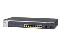 Přepínač - L3 Lite - inteligentní - 8 x 10/100/1000 (PoE+) + 2 x SFP - desktop, Lze montovat do rozvaděče - PoE+ (190 W)