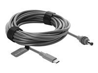 Delock - Elektrický kabel - USB-C (M) do DC jack 5,5 x 2,1 mm (M) - 20 V - 5 A - 5 m - šedá