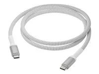 USB kabel - USB-C (M) do USB-C (M) - 1.2 m - průchod napájení 100 W, pletený, 100 % recyklovaný plast