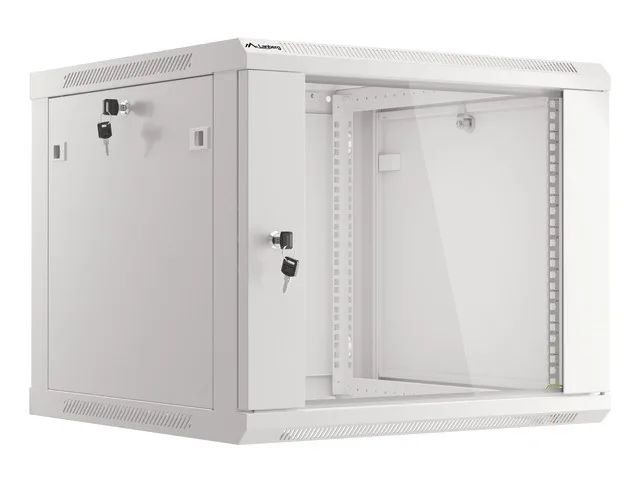 Lanberg racková skříň 19" pro montáž na stěnu 9u/600x600 (flat pack) V2 šedá