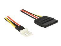 Elektrický kabel - 4 pinový mini-napájecí konektor (M) do SATA napájení (M) - 24 cm