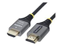 Startech - Prémiove vysoká rychlost - kabel HDMI s ethernetem - HDMI s piny (male) do HDMI s piny (male) - 50 cm - odstínený - cerná a stríbrná - podpora 1440p (UWQHD) 144Hz, podpora 4K60Hz, Audio Return Channel (ARC), pletený, podpora HDR10, ultra flexible, rychlost prenosu dat až 18 Gbps, high-flex, pasivní