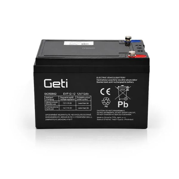 Olověná baterie 12V 12Ah GETI pro elektromotory