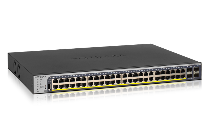 NETGEAR 48-Port Gigabit PoE+ (380W)  SmartManaged Pro Switch with 4 SFP Ports