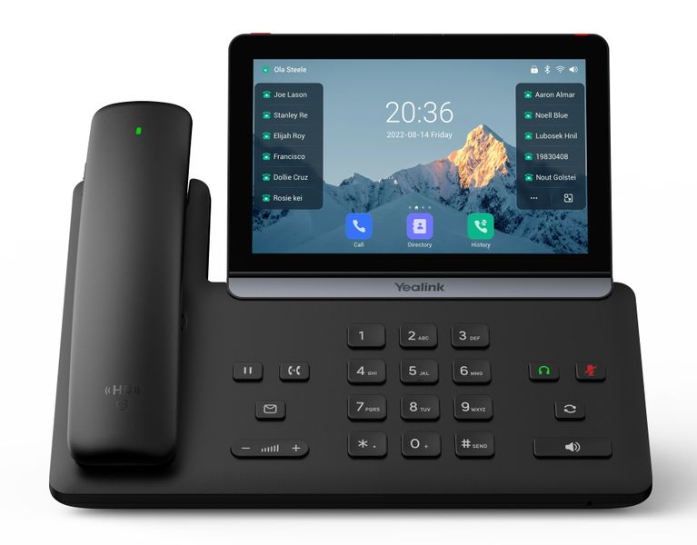 Yealink SIP-T88W Pro SIP telefon, PoE, 7"bar. LCD, GigE, 16 SIP účtů, BT sluchátko, Wi-Fi 6
